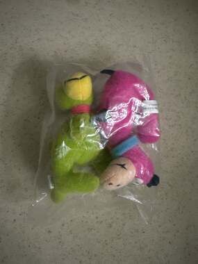 Vintage 1989 Denny's Exclusive The Flintstones Dino Plush Toys Set of 2